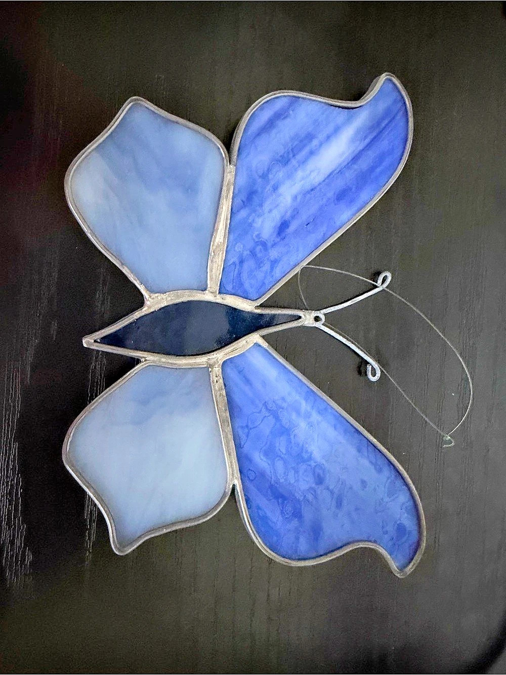 Blue Stained Glass Butterfly Decor